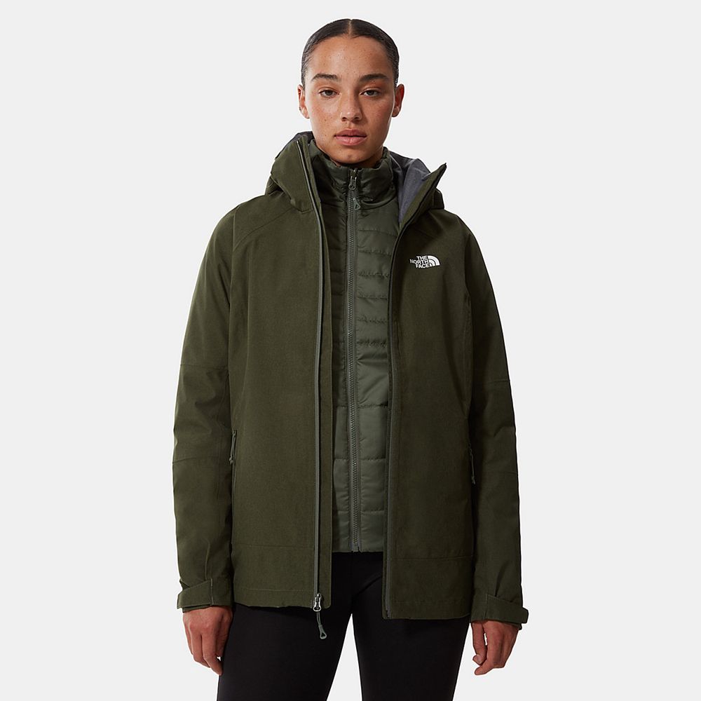 The North Face 3-In-1 Jackets Womens Australia - The North Face Inlux Triclimate Green Hiking (WFS-9